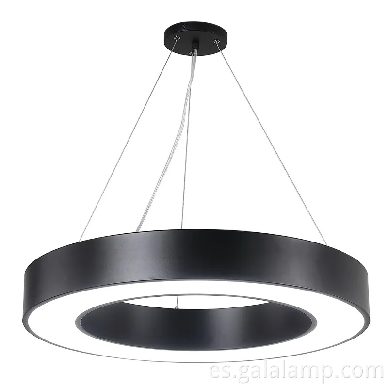 Luz colgante de anillo LED moderno elegante para oficinas elegantes